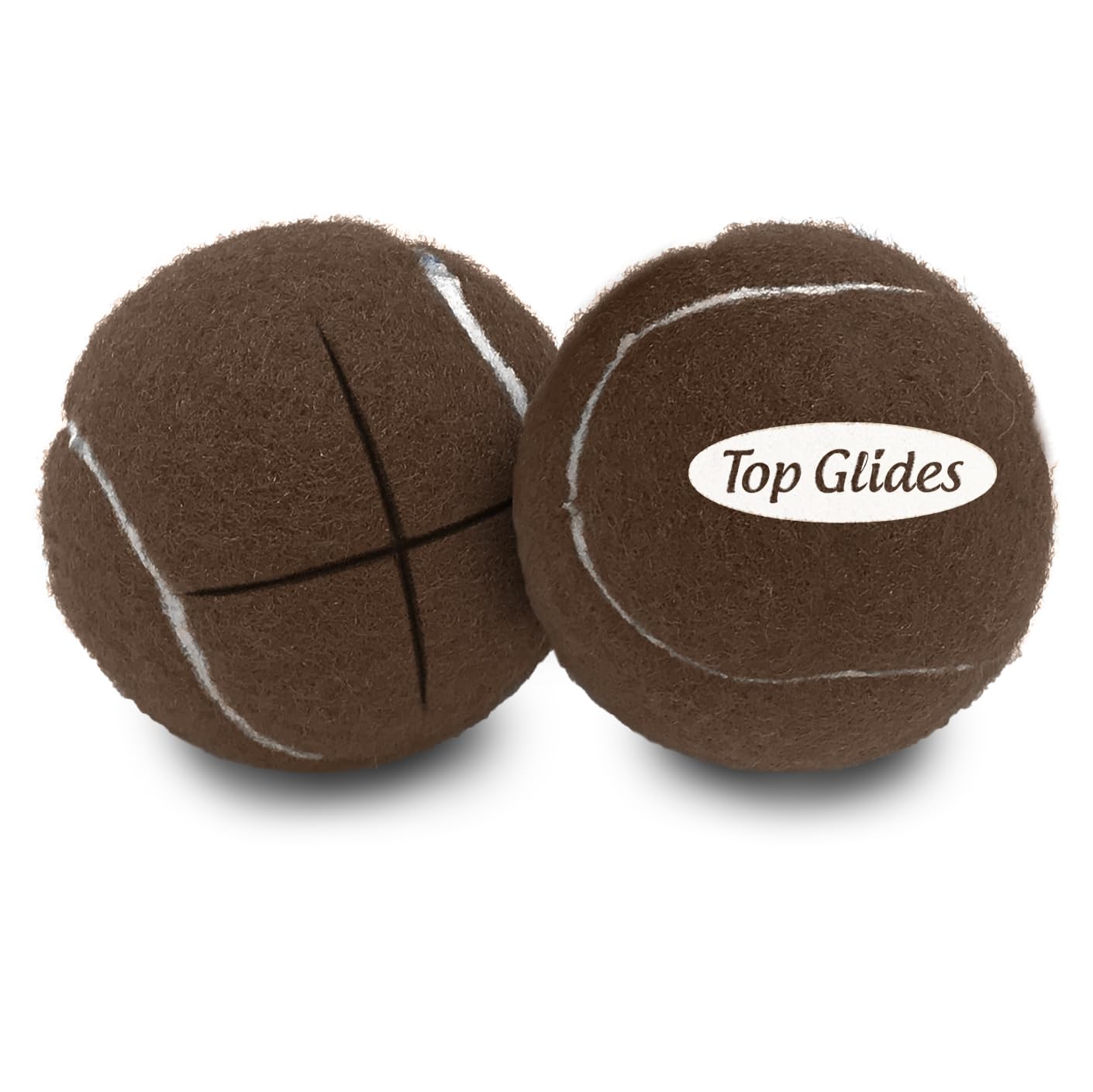 AMP Top Glides Precut Walker Tennis Ball Glides (Brown)