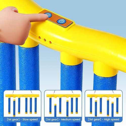 Auiepet Reflective Drop Stick Game Set - Hand-Eye Coordination Reflex Training Toy | 3 Speed Modes, Yellow