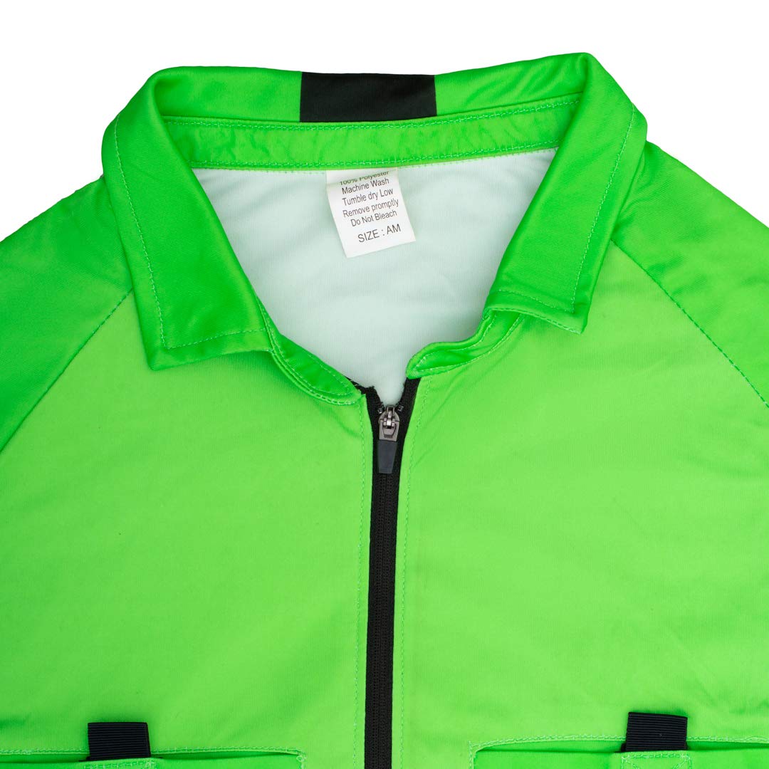 New! 2018 Soccer Referee Jersey Full Sleeve (2018 Green, Adult Large)
