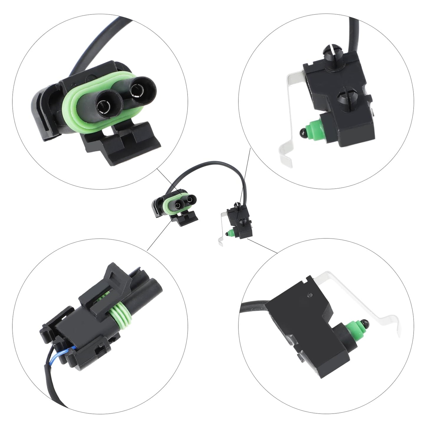 Roykaw Golf Cart DCS Forward Micro Switch Assembly Compatible with EZGO Electric Models (1996-2002) -Male Part, OEM# 73194-G01, 73194G01, CS25536