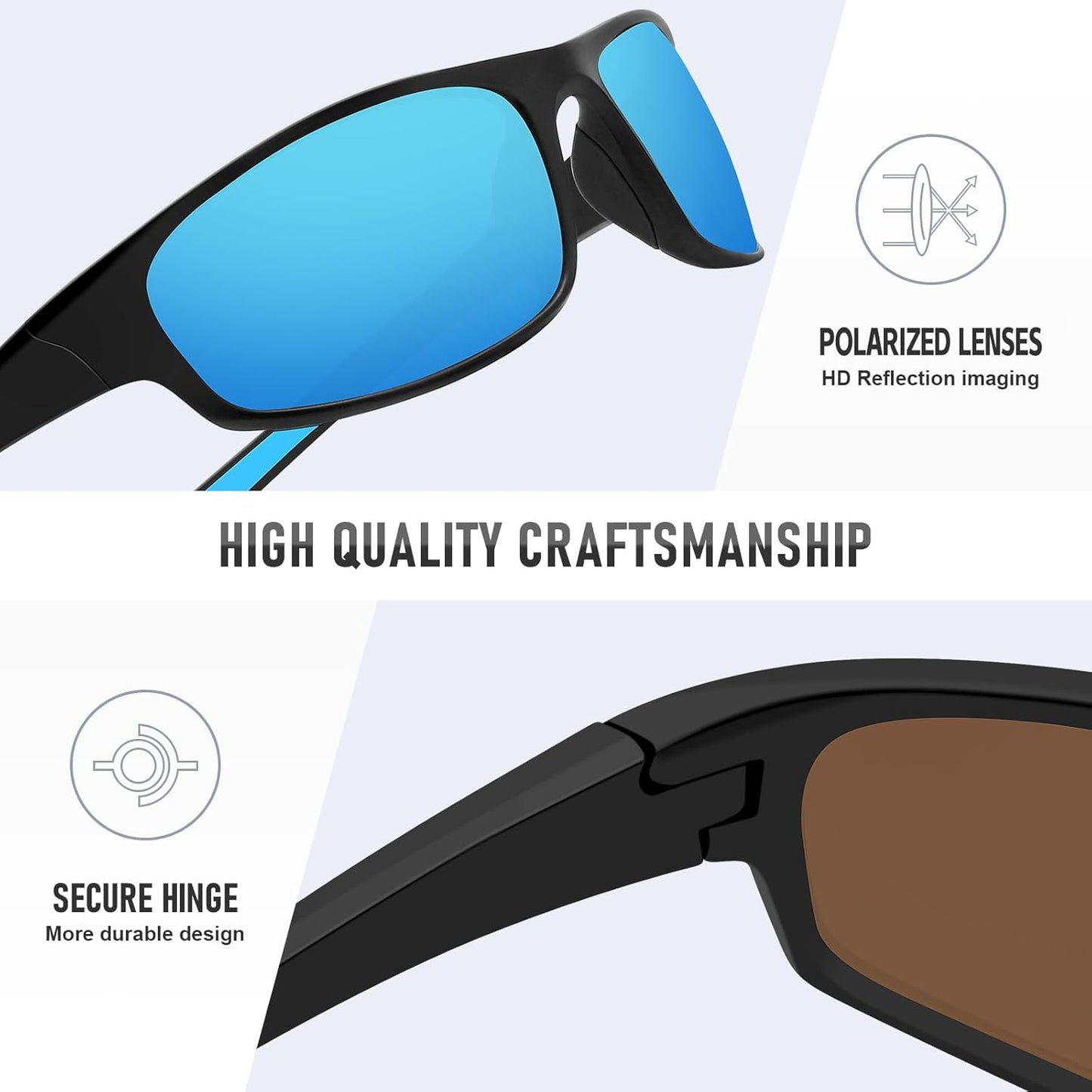 Skiennix Sports Polarized Sunglasses - UV Protection for Men & Women | Ideal for Fishing, Cycling, & Running