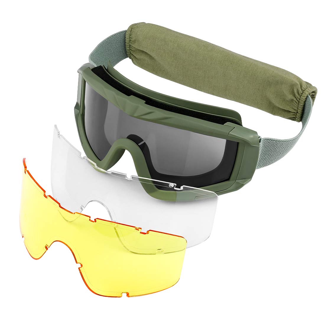 xaegistac Airsoft Goggles-Tactical Goggles Anti Fog ANSI Z87.1