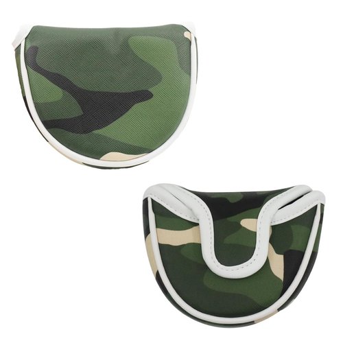 Camouflage Green Golf Small Mallet Putter Head Cover Mid Mallet Cover Half Mallet Magnetic Headcover
