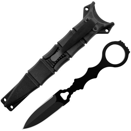 DWULCX Tactical Fixed Blade Knife，6.7in Full Tang Camping Knives for Outdoor Survival，440C Stainless Steel EDC Knife with Kydex Sheath,Ergonomic Handle