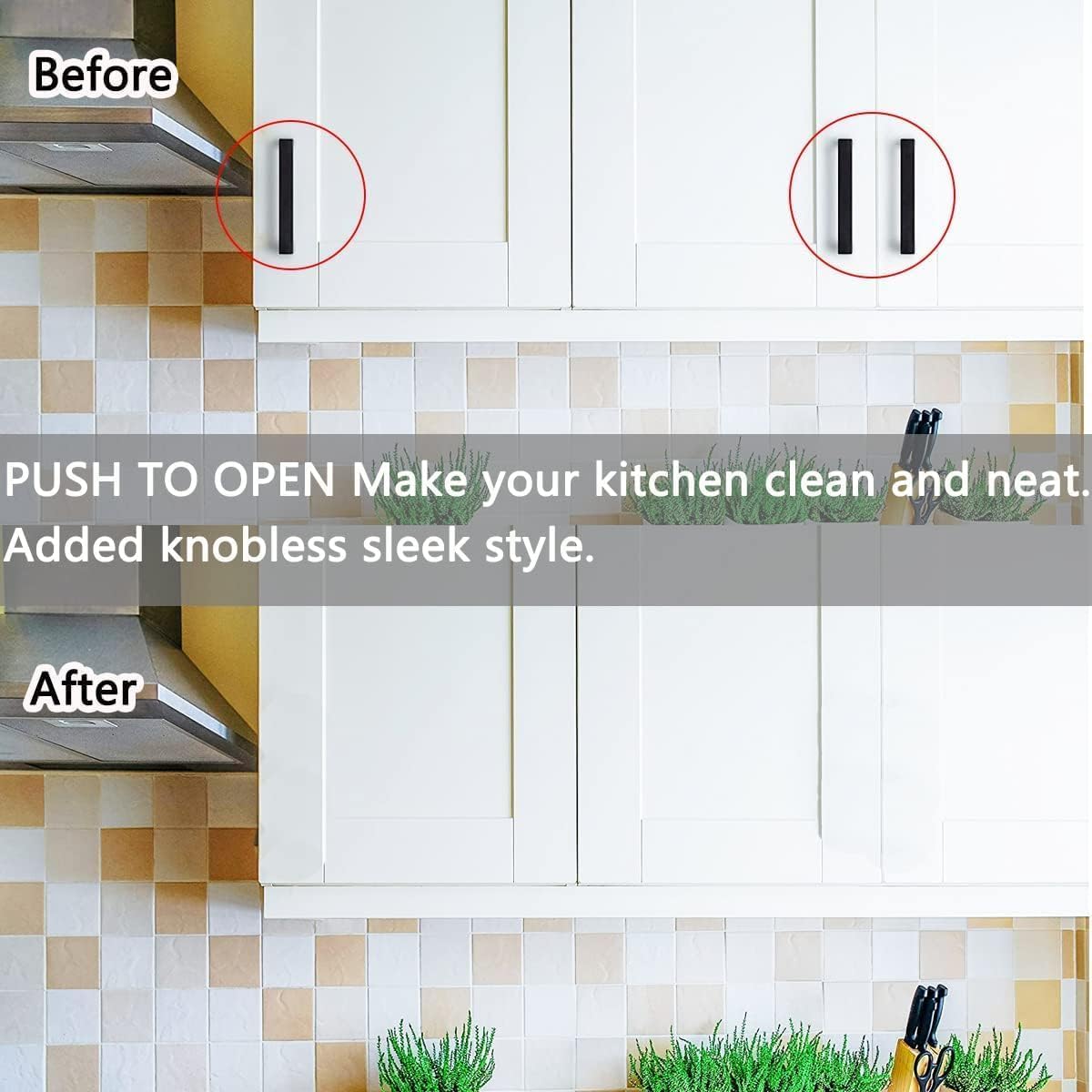 Push to Open Door Latch Cabinet Hardware CBRIVE 4 Pack Magnetic Push Latches & Lock for Hidden Door Push Release Drawer Pull Tip on Closet Locking Strong Pop Out, Black