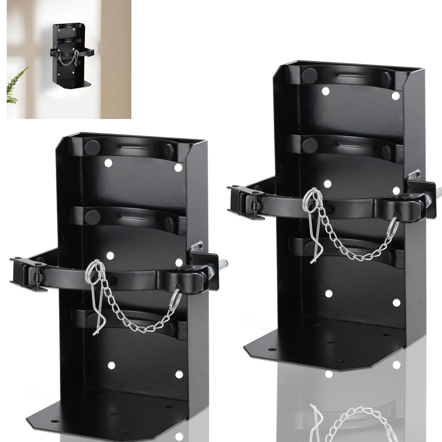 𝙉𝙚𝙬 2 Pack Heavy Duty Fire Extinguisher Bracket Wall Mount, 20 LB Fire Extinguisher Brackets for Truck, Fit 20lb Dry/10lb CO2 Extinguisher, for Garage Vehicle Boat，Replace amerex 810，3-Yr Warranty