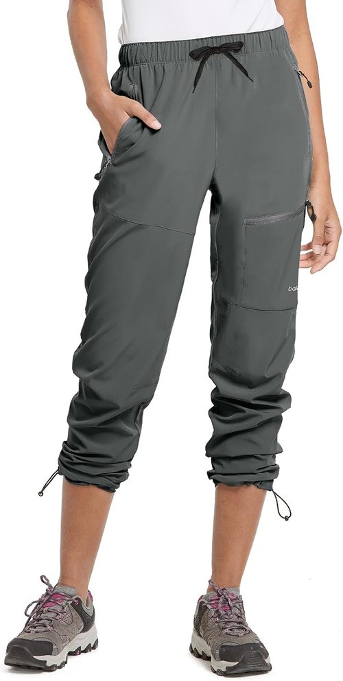Baleaf Women's Hiking Pants - Quick Dry, Lightweight & Water Resistant | Elastic Waist Cargo Design