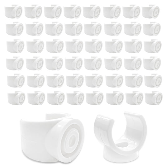 OWMOSYX 50 Pack 3/4 Inch PEX Clips, 20mm Pipe Hangers Pipe Holder PEX Tubing Clamps PVC Water Pipe Support Pipe Clamp Tools, White Plastic U Pipe Clamp Tools (3/4 Inch)