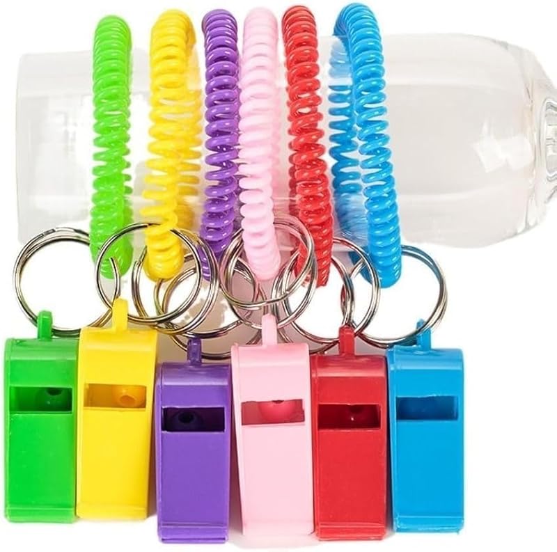 High-Frequency Sports Whistle with Adjustable Wrist Strap - Pink