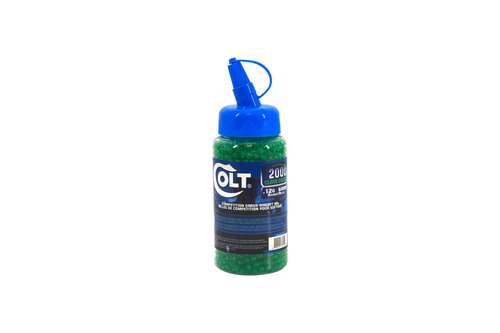 Colt Licensed Competition .12g Airsoft BBS – Spherical, High Polish 6mm Airsoft BBS (Green), 2,000ct