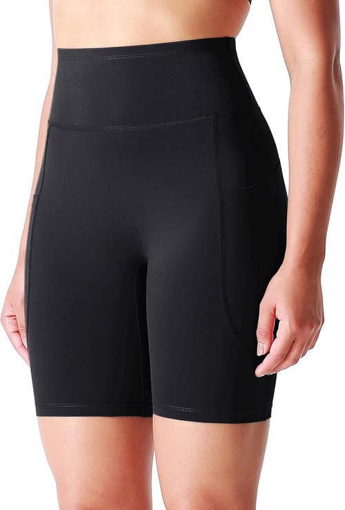 CADMUS High Waisted Workout Shorts for Women - 3 Pack | 7.5" Biker Shorts with Pockets