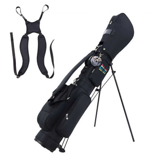 Golf Bag, Golf Stand Bag with Shoulder, Small Golf Club Bag, Women Golf Bag with Cooler (Black)