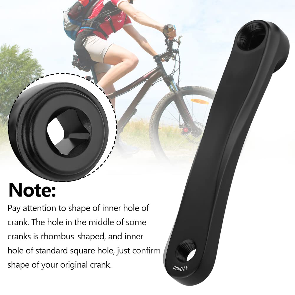 Mountain Bike Crank Arm, Lightweight Aluminum Alloy Replacement Left Crank 170mm Bicycle Crank for Mountain Cyclists, Trail Riders, Bike Repair Shops