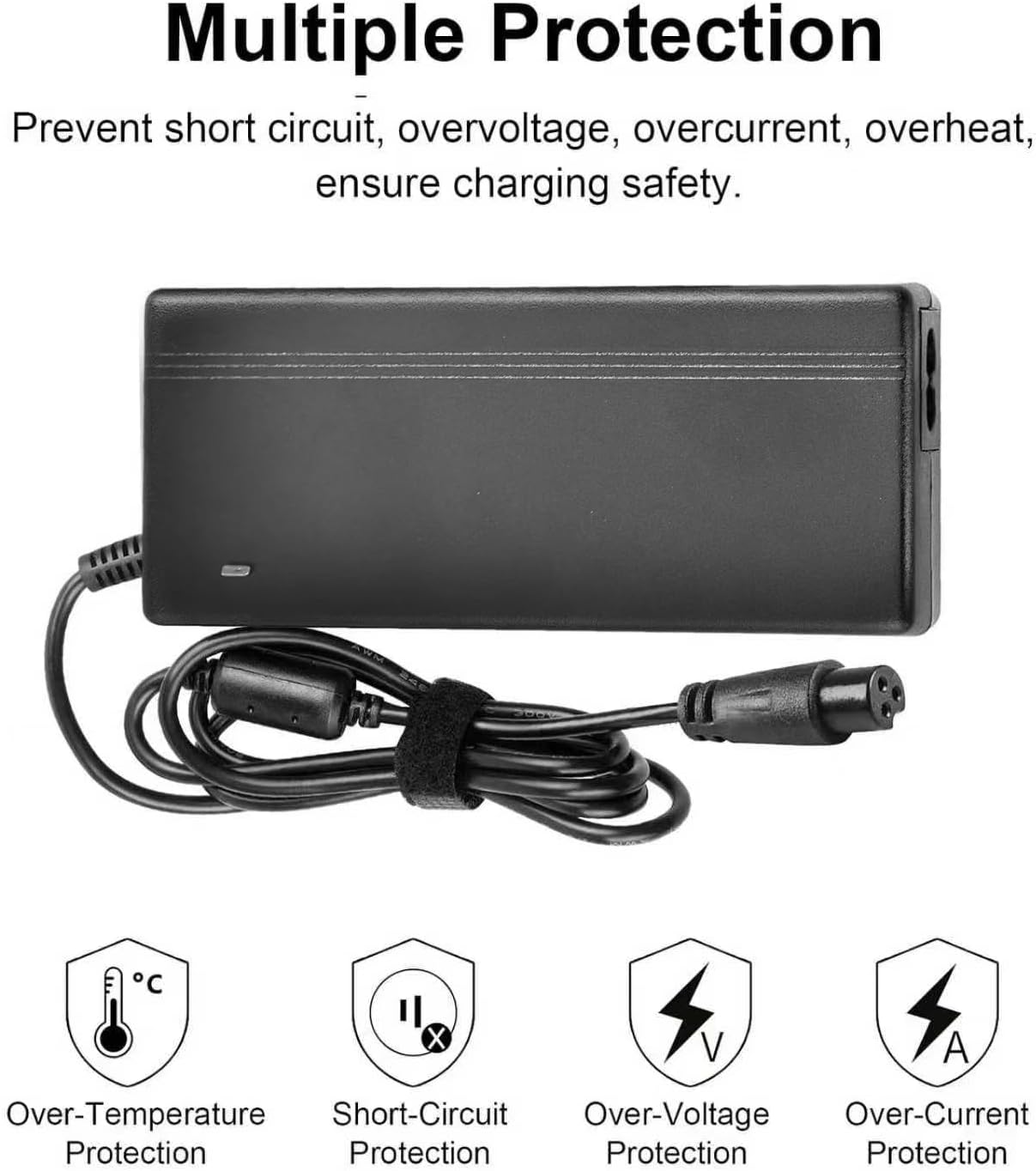 42V Charger - 2A Electric Scooter Power Adapter for Jetson, Hover-1, Swagtron, Razor