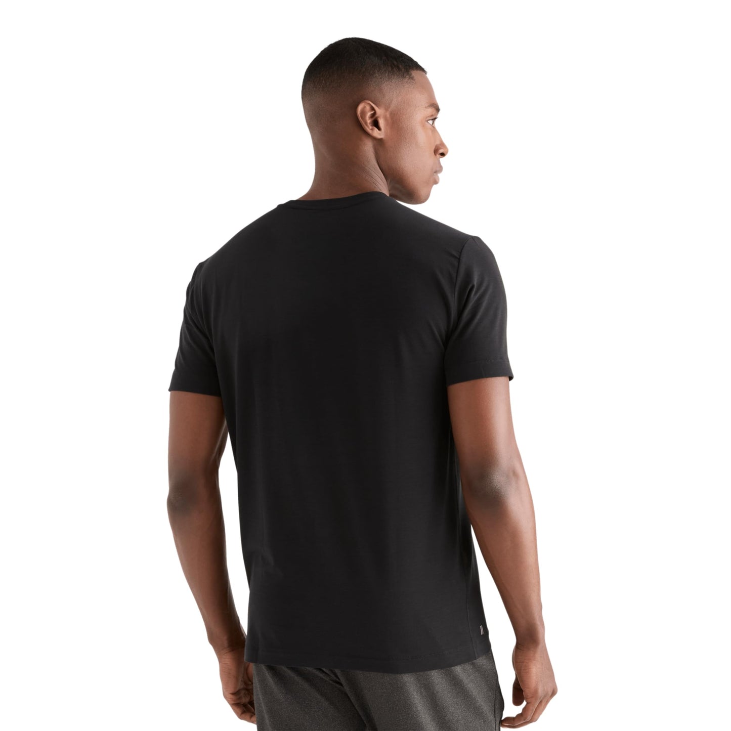NOBULL Men's Tee | Moisture-Wicking Workout Top for Gym & Running, Athletic Fit, Stylish Activewear Graphic T-Shirt, Black, L