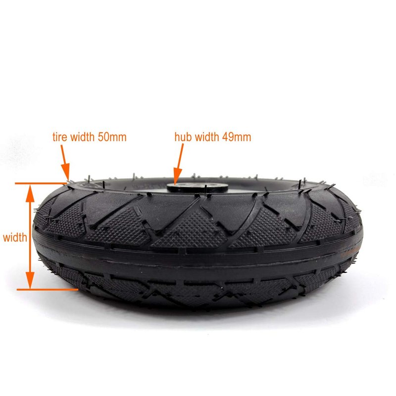 200x50 Scooter Solid Wheel Or Air Wheel 8 Inch Scooter Wheel with Solid Tire Or Air Tire With tube Alloy Hub 8" Trolley Caster(Solid Wheel)