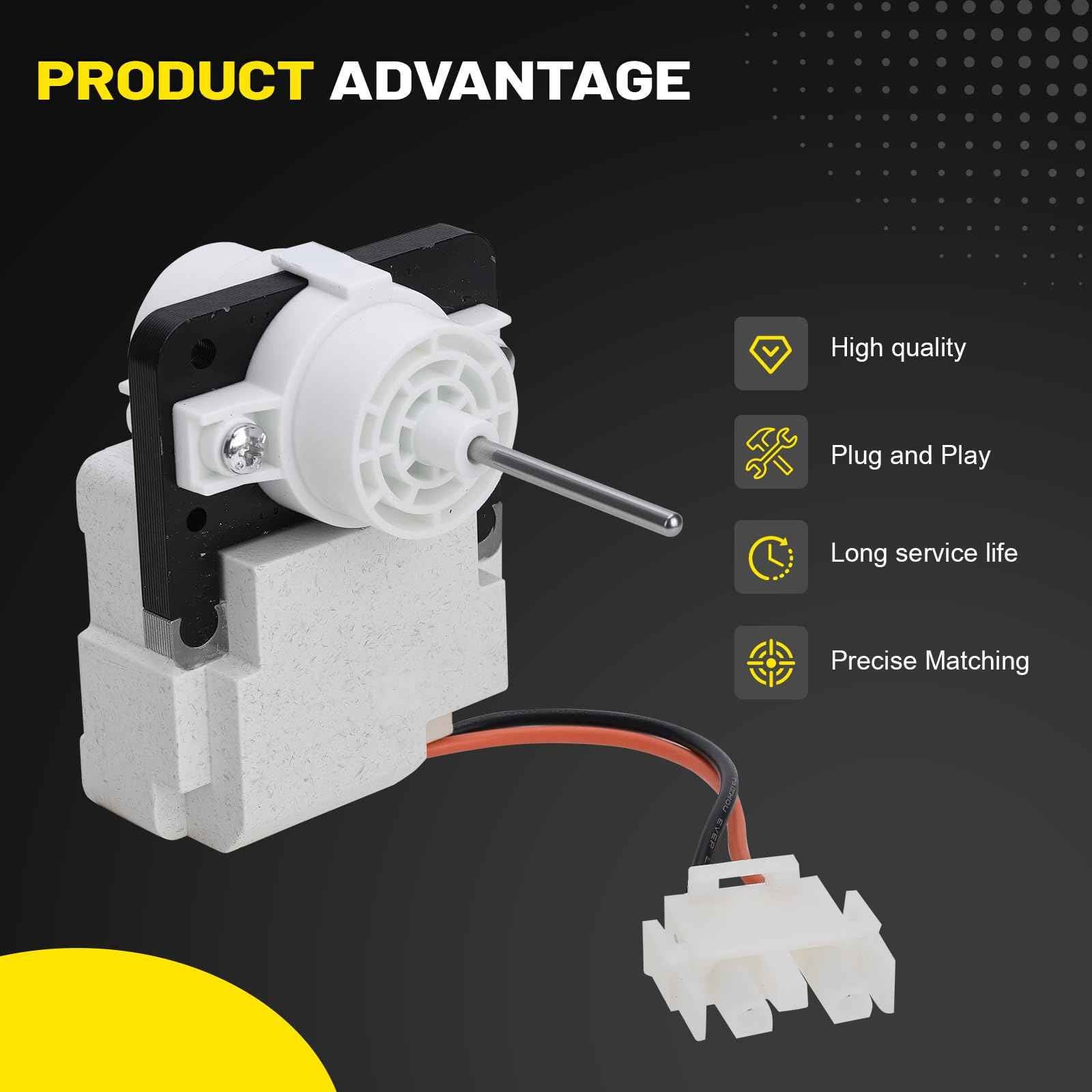 242077702 242077705 Refrigerator Evaporator Fan Motor Compatible with Frigidaire Kenmore Crosley Replaces FDQC18EL4F 242077701 5304514392 A03788604 Blower Motor
