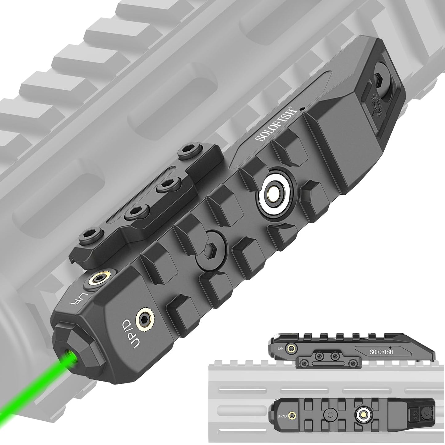 SOLOFISH Green Laser Sight with Strobe/Momentary Function for Rifle