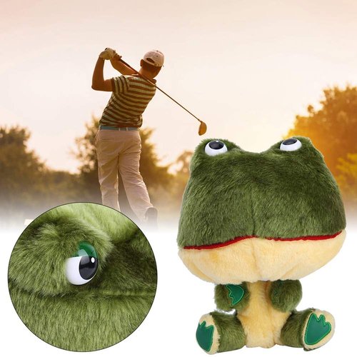 Golf Driver Headcover, Plush Frog Shape Soft Protection, Golf Accessory Cover, 1 Piece for Golfers, Gifts, Car Storage