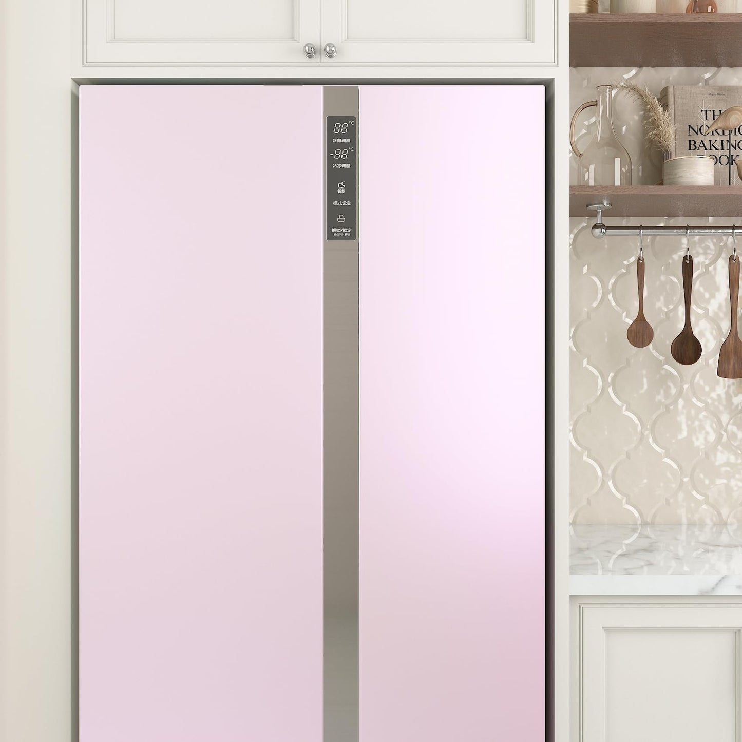 FunStick Satin Light Pink Wallpaper Peel and Stick Thick Pink Contact Paper for Cabinets Desk Appliances Refrigerator Vinyl Wrap Removable Wall Paper for Girls Bedroom Bathroom Wall Covering 15.8"x80"