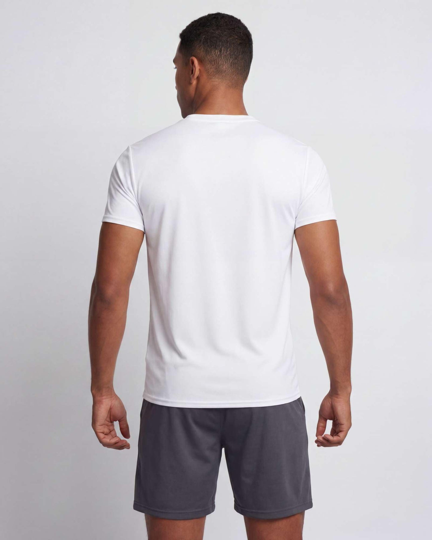 Real Essentials 5 Pack: Men's Dry-Fit Short Sleeve Crew Neck T Shirts Fitness Running Gym Workout Cool Exercise Athletic Tee, Set 9, Small