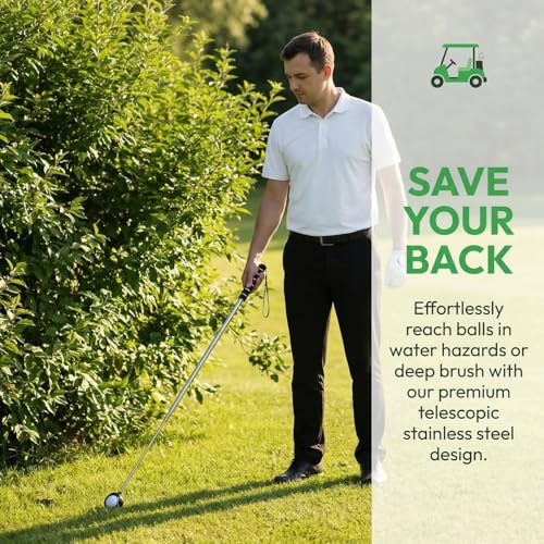 Telescopic Golf Ball Retriever 9ft Water & Grass Pickup Tool