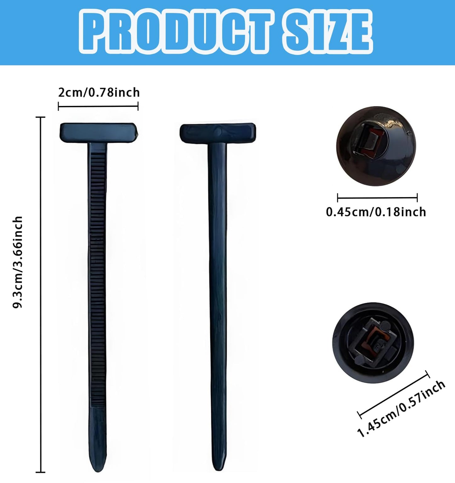 GROTOLY 100pcs Nylon Universal Cable Tie Buckle,2025 Heavy Duty Self-Locking Nylon Zip Ties Holder,Multipurpose Plastic Cable Ties Tool for Car Daily Fix