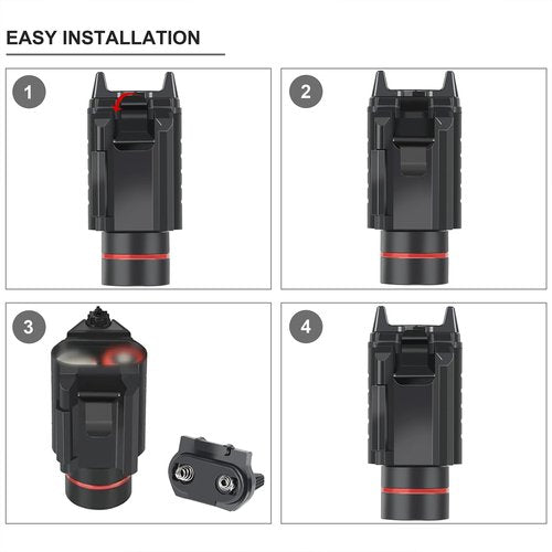 Feyachi LF-38 Red Laser Flashlight Combo 500 Lumen Tactical Light with Picatinny Rail Mount