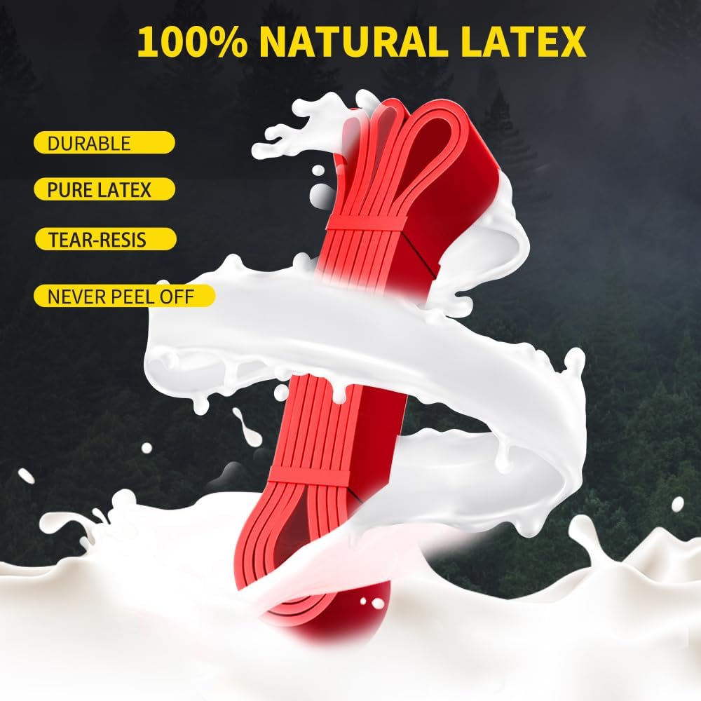 ROSAPOAR Resistance Band - Natural Latex Pull-Up Band for Fitness & Powerlifting | Home & Gym Use