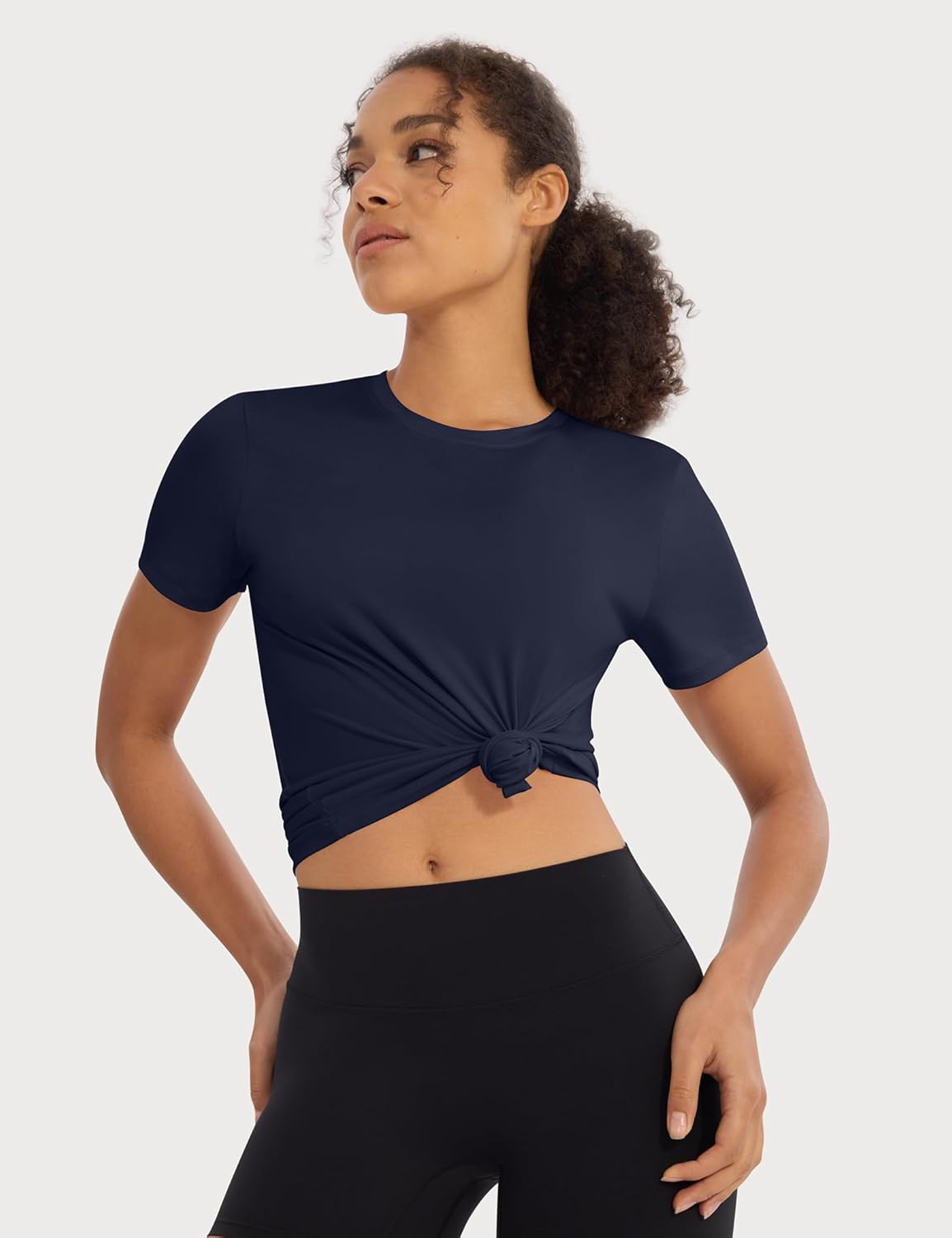 Skiennix Workout Tops for Women - Crew Neck Dry Fit Short Sleeve Athletic Tees | 5 Pack for Gym & Yoga