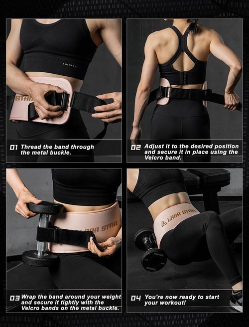 Hip Thrust Belt,Booty Belt for Hip Thrust,Hip Belt Pad for Glute Bridge Butt Workout with Dumbbells Kettlebells for Lunges Reverse Squat