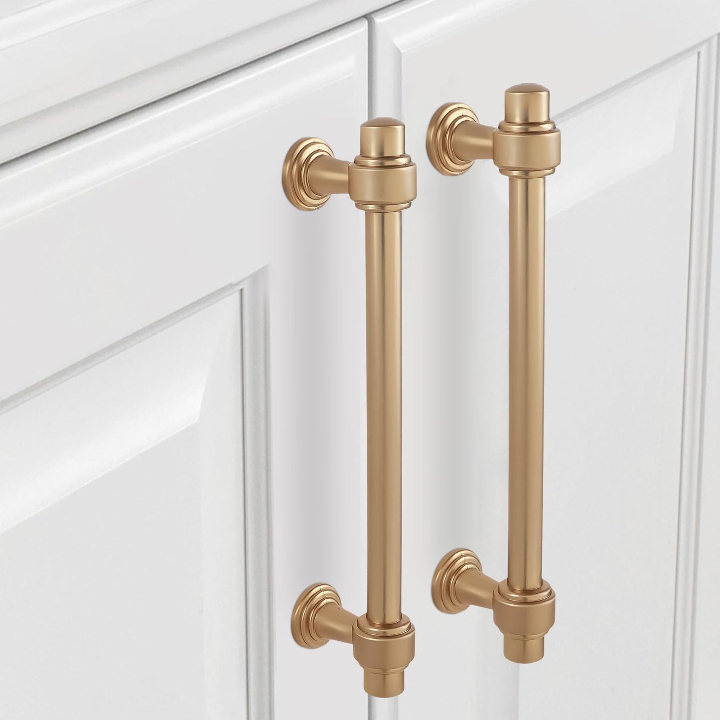 POVEFONK JBUS14 20 Pack 5 Inch(128mm) Champagne Bronze Kitchen Cabinet Handles Cabinet Pulls Gold Drawer Pulls Kitchen Cabinet Hardware Handles Dresser Handles