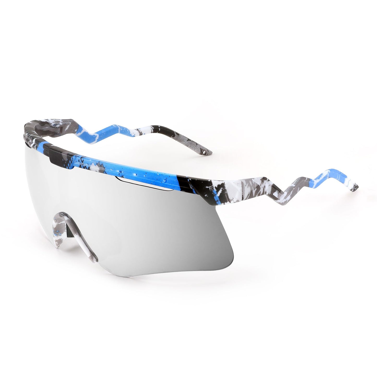 FEISEDY Sunglasses for Men and Women, Polarized Large Retro Rimless Glasses TR90 Frame for Baseball, Cycling, Sports B4073