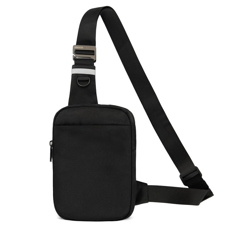 OSOCE Small Sling Bag for Men and Women with RFID Pocket, Anti Theft Crossbody Chest Bag Casual Travel Bag for Hiking,Black,Small