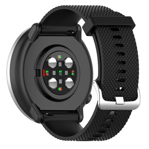AWADUO For POLAR IGNITE Replacement Band, 20mm Replacement Silicone Wrist Band Strap For POLAR IGNITE and Garmin Vivoactive 3(Silicone Black)