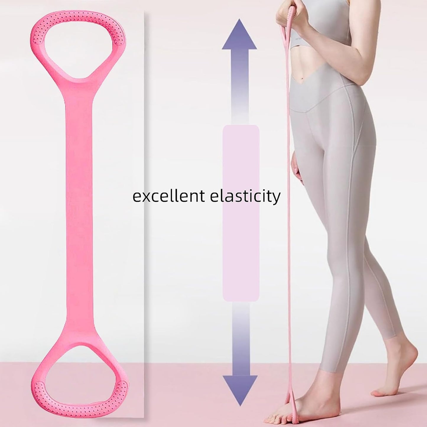 Skiennix 3pc Figure 8 Resistance Bands - Versatile Elastic Stretch Bands for Fitness & Yoga