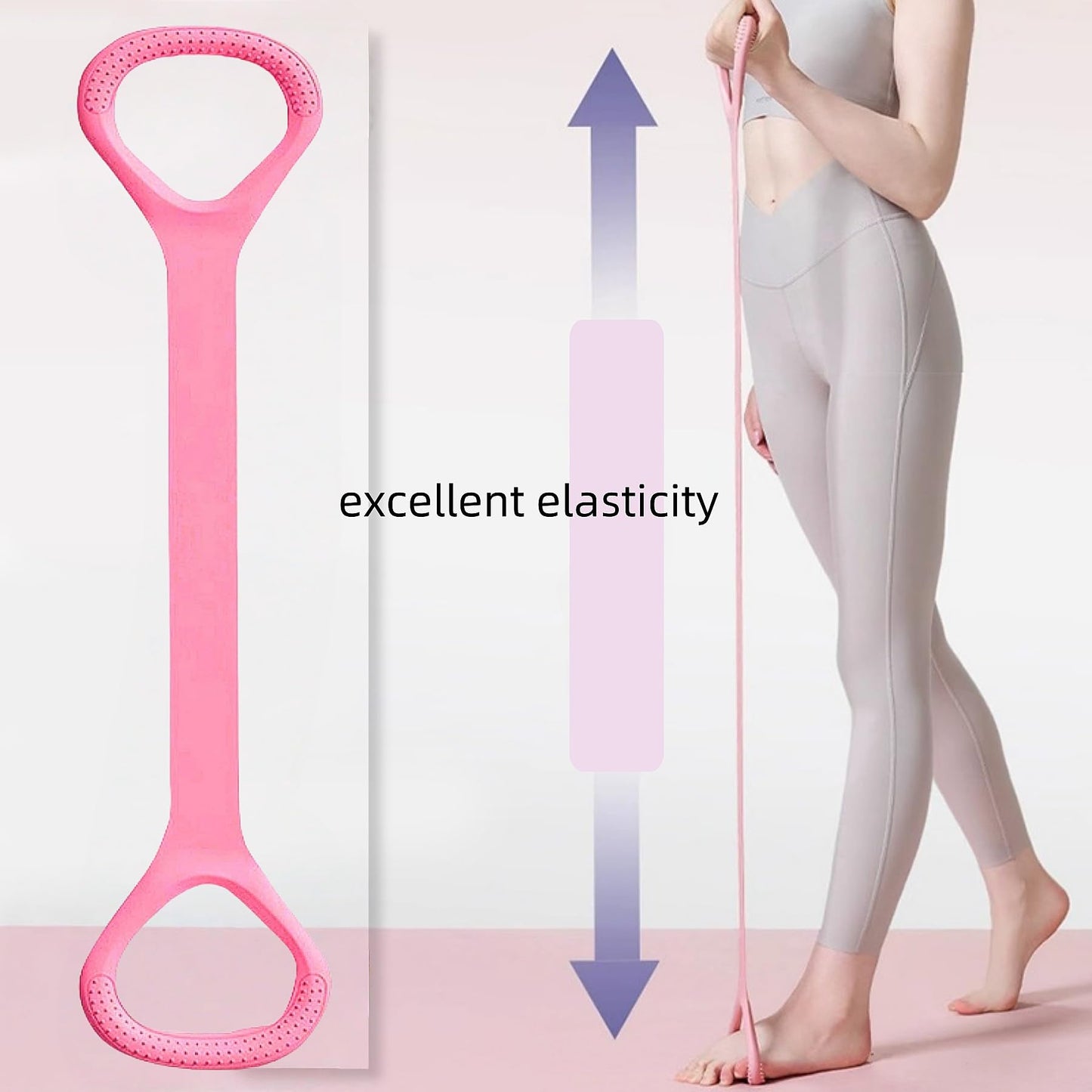 3pc Figure 8 Resistance Band, Exercise Bands for Back, Elastic Rope Stretch Fitness Band, Stretch Band for Chest Expander, Yoga Gym Fitness Pulling Rope 8 Word Elastic Bands