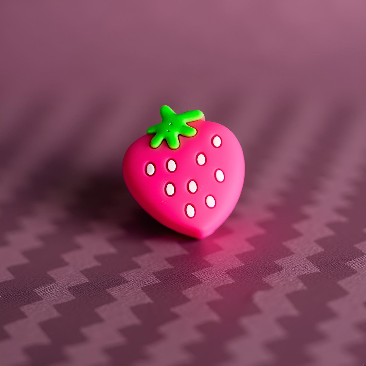 Pink Strawberry Tennis Racket Vibration Dampener Soft Silicon Racket Dampener Cartoon Shape Tennis Racquet Shock Absorbers Tennis Racket for Racquetball, Tennis Vibration Dampeners
