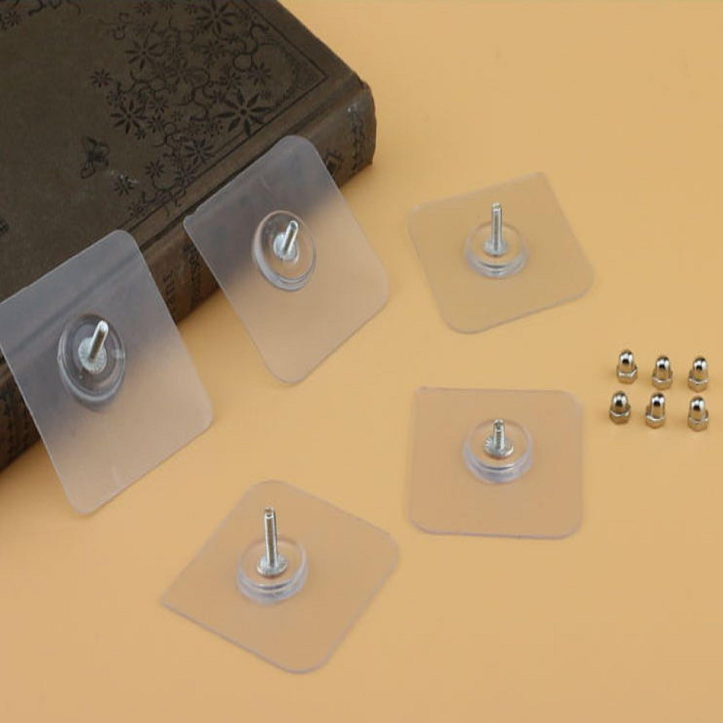 FESAREYA 10 Pack Adhesive Wall Hooks for Hanging, Picture Hanging Strips, Wall Hangers Without Nails for Photos Frames, Hooks for Walls No Damage