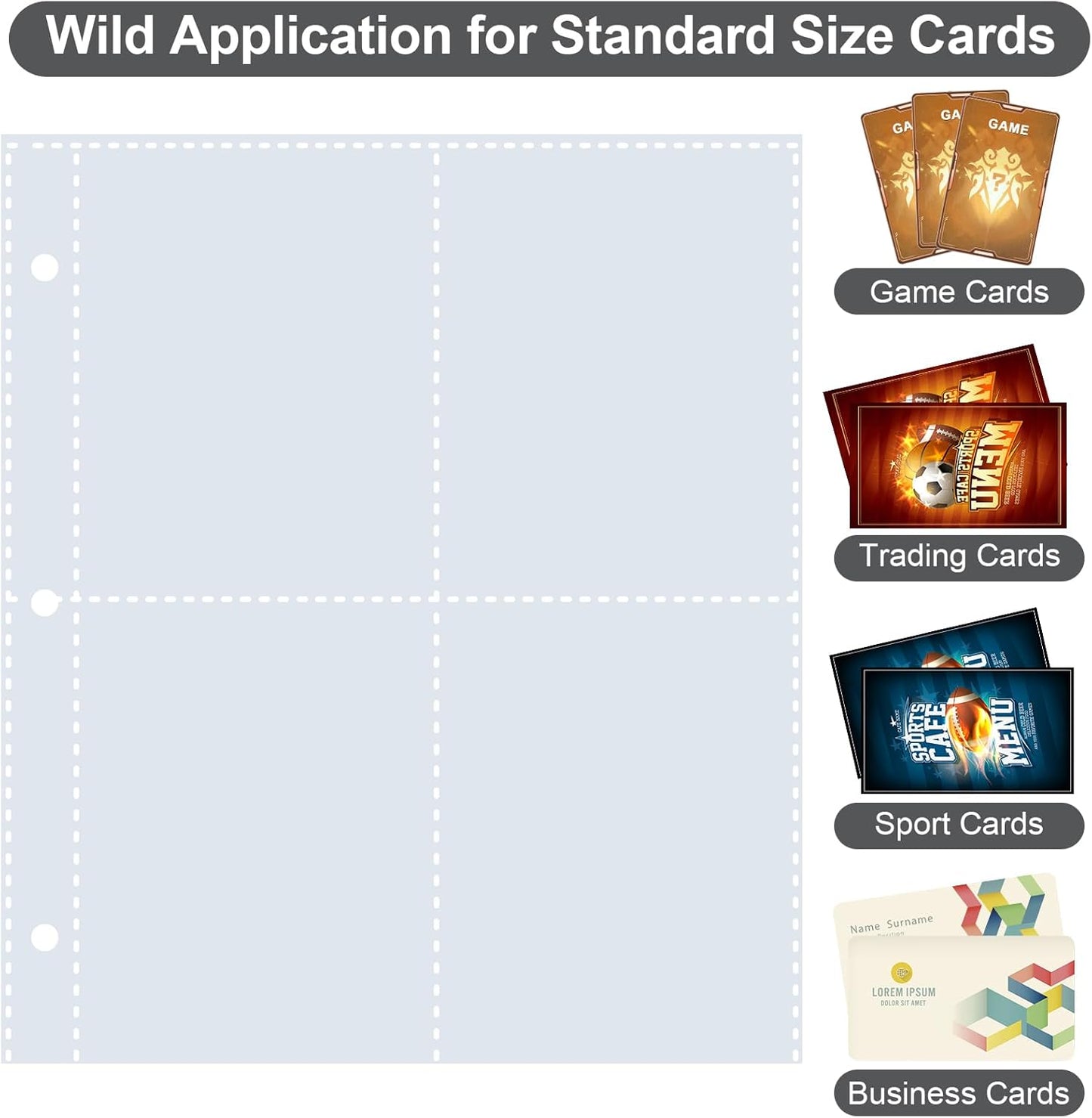 Skiennix 440 Pockets Trading Card Binder - Durable PU Zipper Album for MTG, TCG & Sports Cards