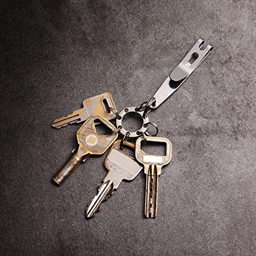 Deep Carry Pocket Clip - Multi-Purpose Keychain Tool - Stainless Steel (1 Pack)