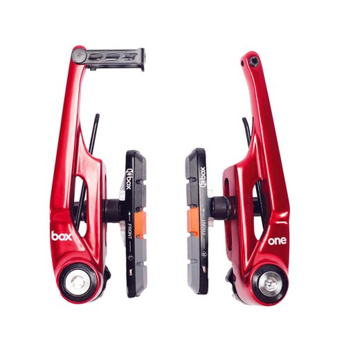 Box One 85 Millimeters Oversized BMX V Brake with Sealed Bearing Pivots, Flexible Cable Noodle, Cold Forged Arms & 2 Millimeters Allen Key Tensions Bolt, Gunmetal