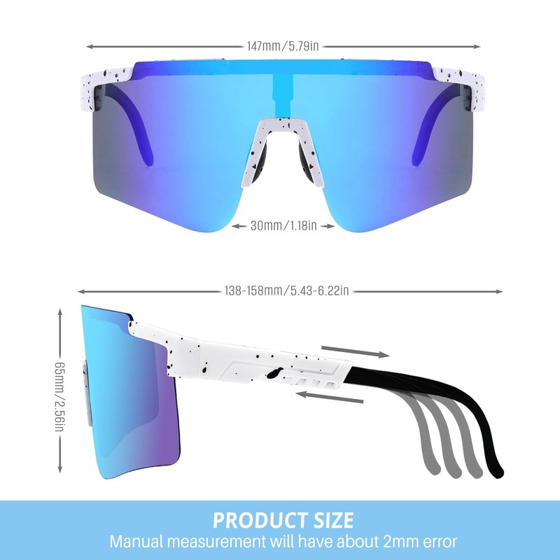 Douide Cycling Viper Glasses for Youth Women & Men,Baseball Sunglasses UV400 Lens - Ideal for Hiking, Running, Fishing, Skiing