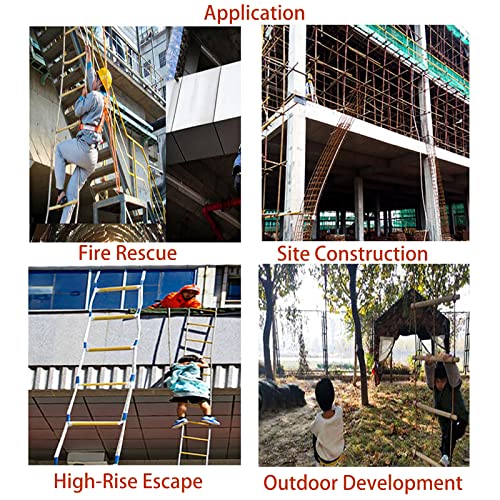16ft Fire Escape Rope Ladder Emergency Fire Ladders Fire Escape Ladder for 2 Story