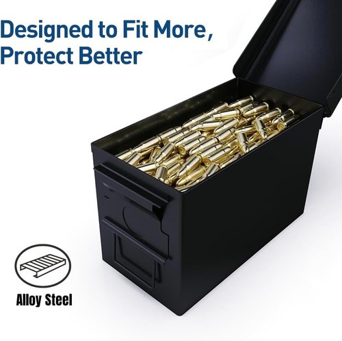 HARDROCK Metal Ammo Can - Durable Storage Box for Ammo | Heavy-Duty Steel Construction