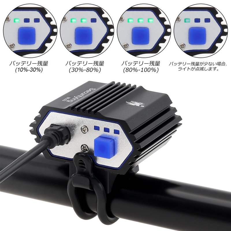 SecurityIng USB Powered Bicycle Light, LED Headlamp Waterproof 700 Lumens 4 Modes Cycling Front Lamp Bike Headlight for Mountain Road, Kids and City Bicycle - No Internal Battery