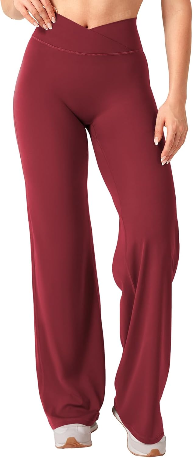 YEOREO High Waist Straight Leg Leggings - No Front Seam, Soft Eddiy Yoga Pants | 31.5" Length