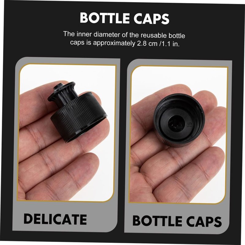 Mipcase 10Pcs Sports Bottle Replacement Caps Push Pull 28Mm Water Bottle Caps Leak Resistant Lightweight for Outdoor Fitness Use
