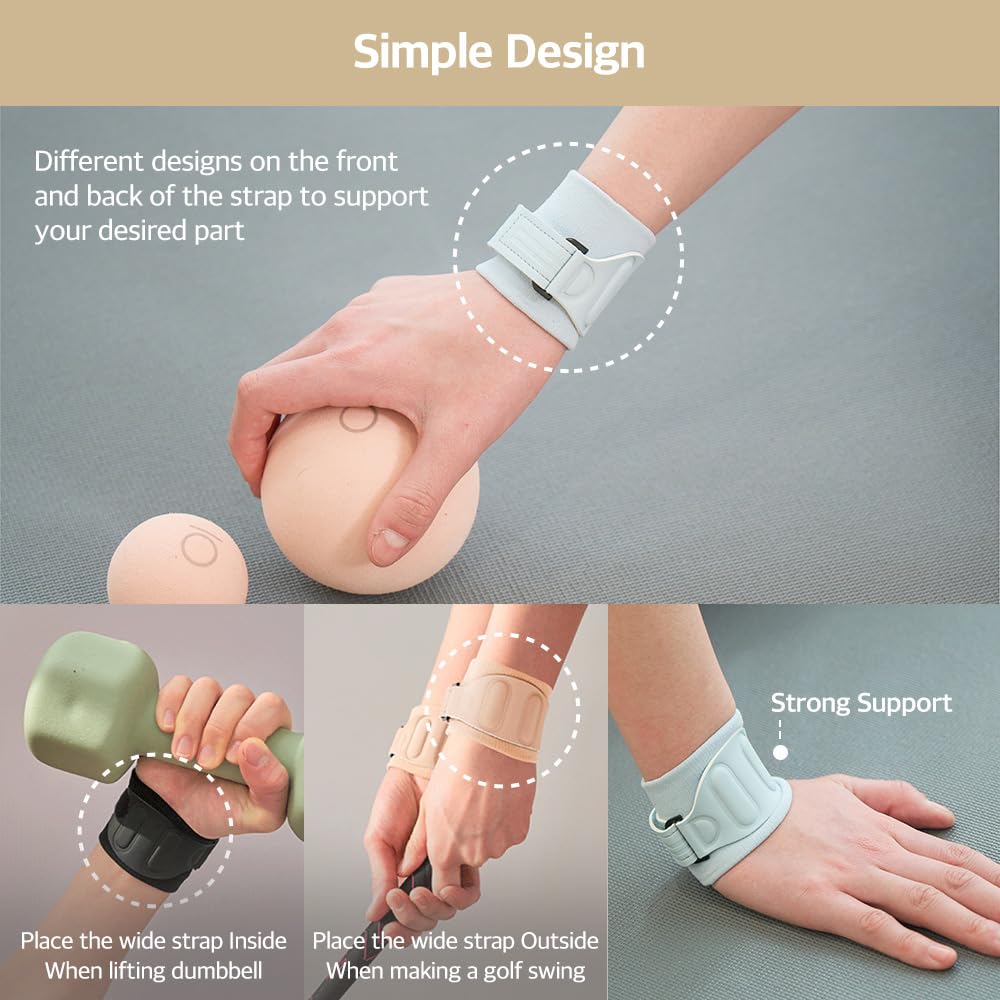 Aider Daily Grip Wrist Brace for Carpal Tunnel. Support for 1st 2nd 3rd fingers numbness and wrist pain, strain, Arthritis, Daily Life and Sports Activities, Tennis, Golf and Long computer work, working, driving, carrying items, etc. Developed by Physical