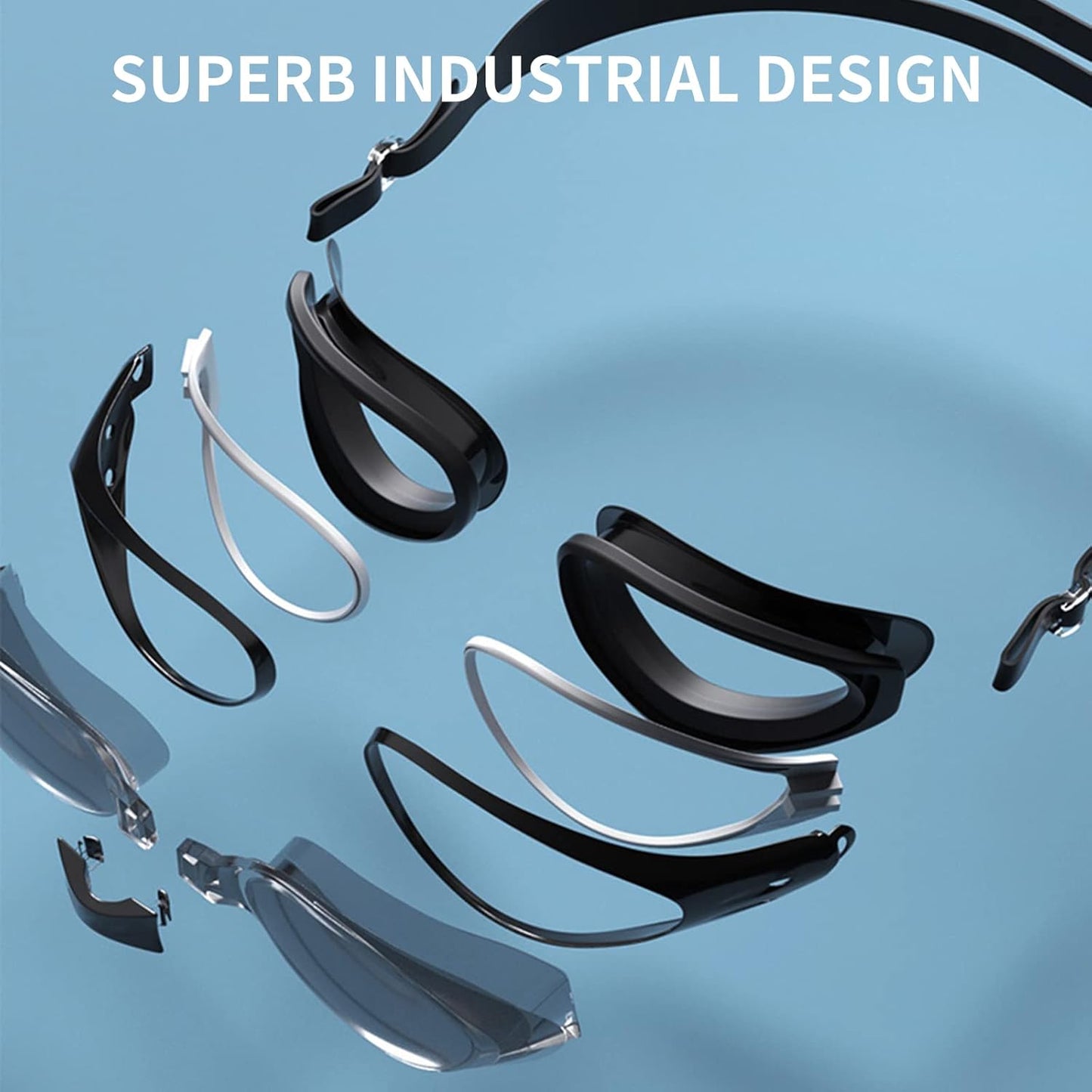 Swim Goggles - Anti-Fog, Anti-UV, Leak-Proof Design | 2 Pack for Adults & Youth